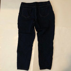 Miss Poured in Blue Womens High Rise Cropped Jeans